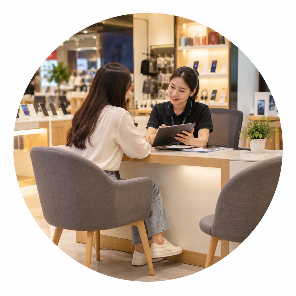 Khu tư vấn khách hàng